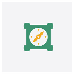 Navigation concept 2 colored icon. Isolated orange and green Navigation vector symbol design. Can be used for web and mobile UI/UX