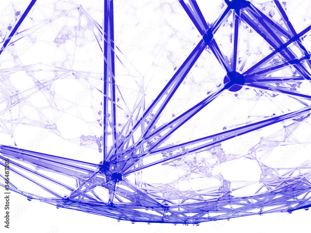 Poster abstract sphere geometry orb and polygonal lines and dots. futuristic technology (super high resolut