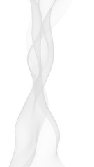 White abstract background. Fluttering white scarf. Waving on wind white fabric. 3D illustration