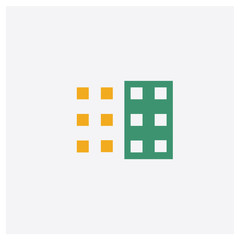 Percentage concept 2 colored icon. Isolated orange and green Percentage vector symbol design. Can be used for web and mobile UI/UX