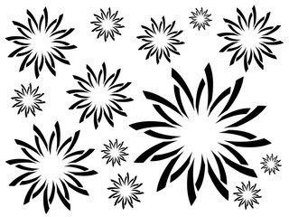 Coronavirus black silhouette. Influenza virus or Coronavirus outbreak background.