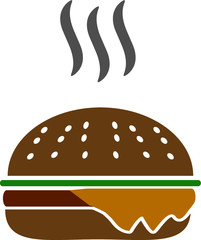 Hamburger, burger vector icon