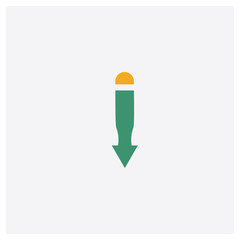 Arrow concept 2 colored icon. Isolated orange and green Arrow vector symbol design. Can be used for web and mobile UI/UX