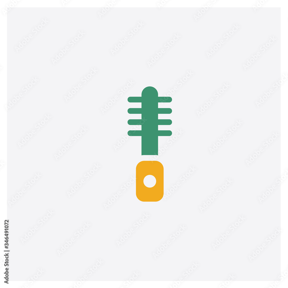 Wall mural hair razor concept 2 colored icon. isolated orange and green hair razor vector symbol design. can be