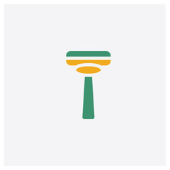 Disposable Razor concept 2 colored icon. Isolated orange and green Disposable Razor vector symbol design. Can be used for web and mobile UI/UX