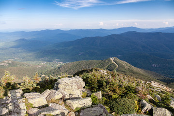 Rocks and Adirondack Mountains view