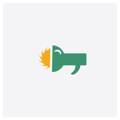 Saw concept 2 colored icon. Isolated orange and green Saw vector symbol design. Can be used for web and mobile UI/UX