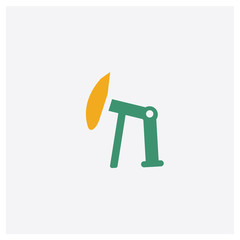 Oilfield concept 2 colored icon. Isolated orange and green Oilfield vector symbol design. Can be used for web and mobile UI/UX
