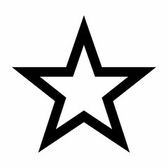 White star icon illustration with heavy black outline