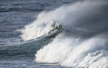 Close-up of a breaking wave
