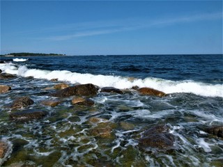 waves and rocks