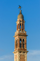 Fototapeta na wymiar Italian Bell Tower in Lendinara, Rovigo, Italy