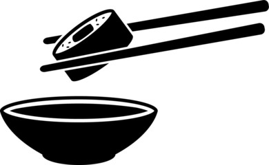 Sushi traditional japanese cuisine vector icon