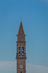 Italian Bell Tower in Donada, Rovigo, Italy