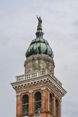 Fototapeta na wymiar Italian Bell Tower in Adria, Rovigo, Italy