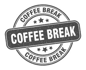 coffee break stamp. coffee break label. round grunge sign