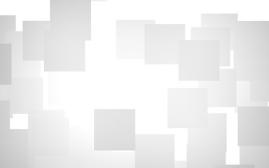 White abstract background. Misty backdrop with grey squares. 3D illustration