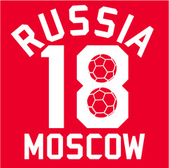 Russia football graphic design vector art