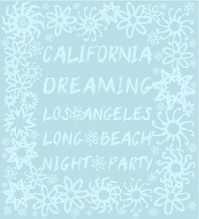 California graphic design vector art