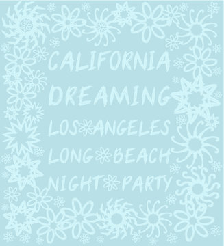 California graphic design vector art
