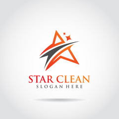 Star clean logo template design. the art and celebrity logo. vector illustrator eps.10