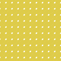 Yellow repeat swirl background with abstract geometric seamless textured pattern