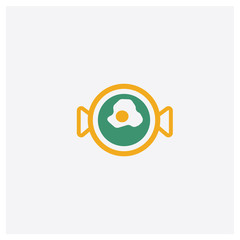 Cooking concept 2 colored icon. Isolated orange and green Cooking vector symbol design. Can be used for web and mobile UI/UX