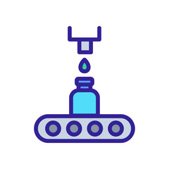 conveyor spill in jar icon vector. conveyor spill in jar sign. color symbol illustration