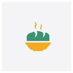 Baking concept 2 colored icon. Isolated orange and green Baking vector symbol design. Can be used for web and mobile UI/UX