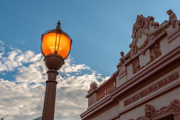 Fototapeta na wymiar old lantern in the city