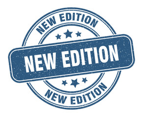 new edition stamp. new edition label. round grunge sign