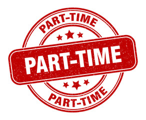 part-time stamp. part-time label. round grunge sign