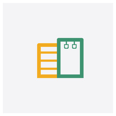 Workout concept 2 colored icon. Isolated orange and green Workout vector symbol design. Can be used for web and mobile UI/UX