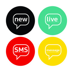News word and speech bubble 

