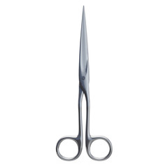 Metal Scissors Symmetrical and Isolated on White - 3D Illustration