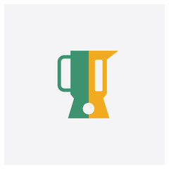 Blender concept 2 colored icon. Isolated orange and green Blender vector symbol design. Can be used for web and mobile UI/UX