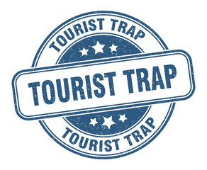 tourist trap stamp. tourist trap round grunge sign. label