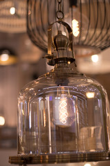 LED lights display in store