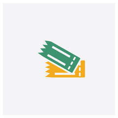 Two Plane Tickets concept 2 colored icon. Isolated orange and green Two Plane Tickets vector symbol design. Can be used for web and mobile UI/UX