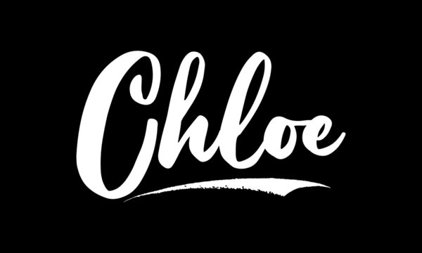 Chloe Calligraphy Black Color Text On Black Background