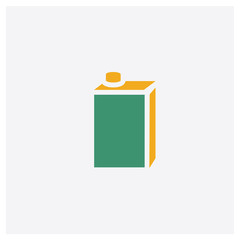 Milk concept 2 colored icon. Isolated orange and green Milk vector symbol design. Can be used for web and mobile UI/UX