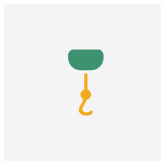Pot concept 2 colored icon. Isolated orange and green Pot vector symbol design. Can be used for web and mobile UI/UX