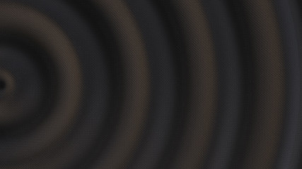 Black disk with wavy effect on a white background. Abstract background. 3d render.