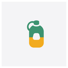 Canteen concept 2 colored icon. Isolated orange and green Canteen vector symbol design. Can be used for web and mobile UI/UX
