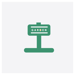 Garden concept 2 colored icon. Isolated orange and green Garden vector symbol design. Can be used for web and mobile UI/UX