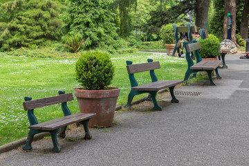 Botanic garden of Nantes in Loire valley (France)