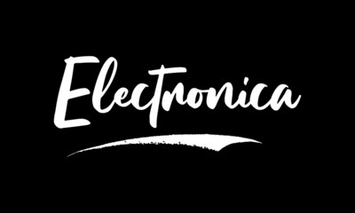 Electronica Calligraphy Black Color Text On Black Background