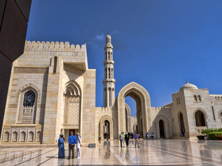 Spacious courtyard, Sultan Qaboos Grand Mosque, Muscat Oman