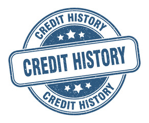 credit history stamp. credit history round grunge sign. label