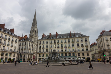 Fototapeta premium View of Nantes in Loire valley (France)